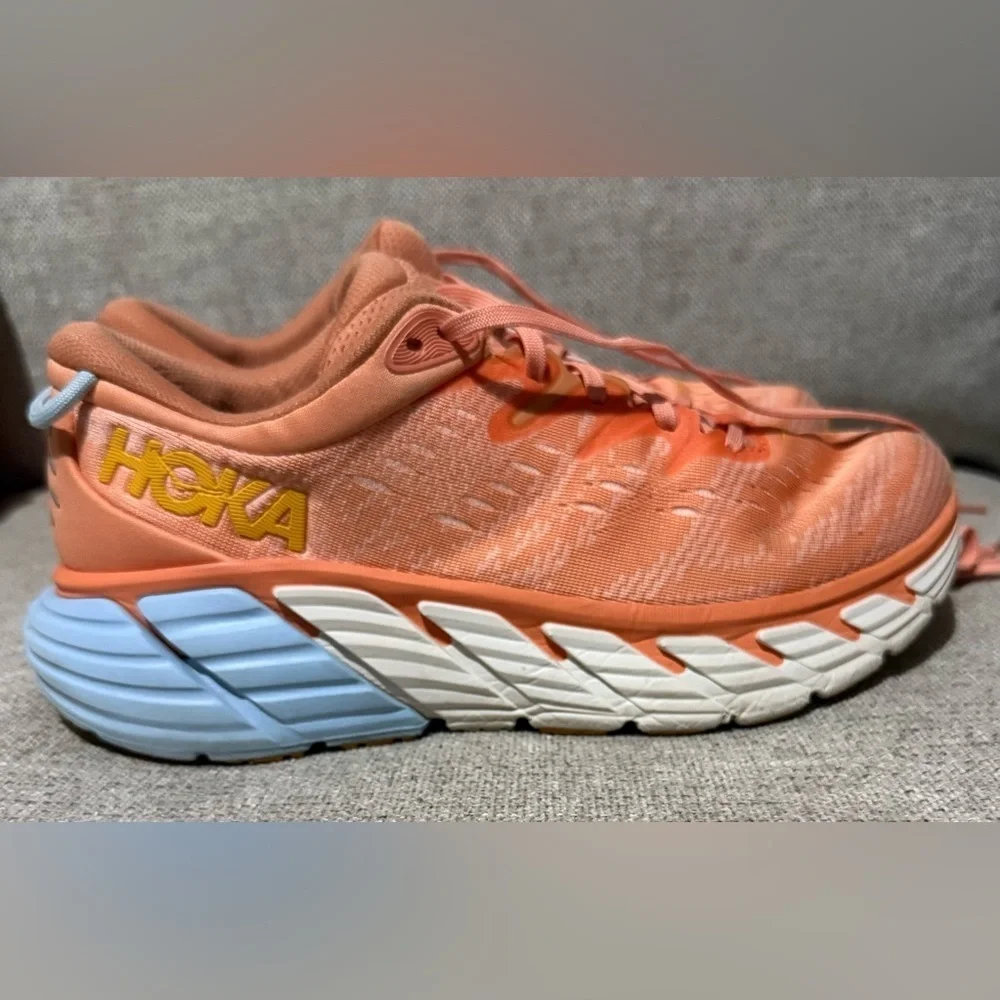 Hoka Women's Orange and Blue Athletic Shoes